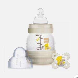 Man easy Start Anti colic baby bottle and pacifier set